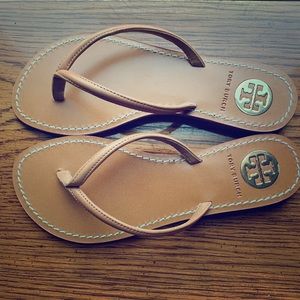Tory Burch Leather Flip Flops